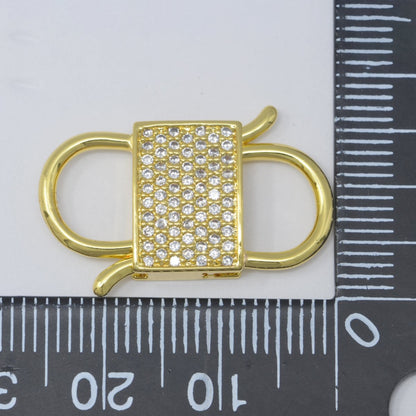 Gold Filled Lock Clasp Connector For DIY Jewelry Making Necklace Bracelet Anklet L-300