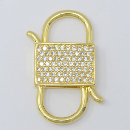 Gold Filled Lock Clasp Connector For DIY Jewelry Making Necklace Bracelet Anklet L-300