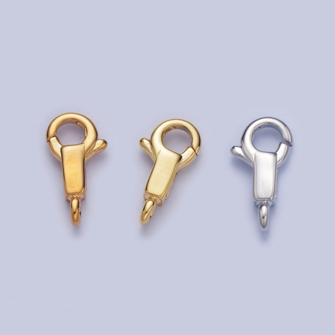 Gold Filled Long Body Lobster Clasps Supply, Round Spring Ring Head with Rectangular Body Closure Jewelry Supply  L-870 L-871 L-918