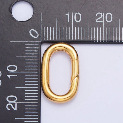 Gold Filled Long Oval Spring Gate For Jewelry Making Supply Closure Charm Holder L-819 L-821