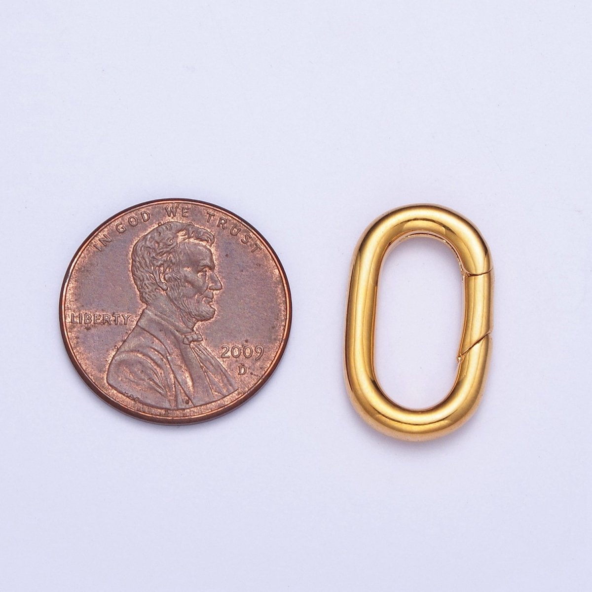 Gold Filled Long Oval Spring Gate For Jewelry Making Supply Closure Charm Holder L-819 L-821