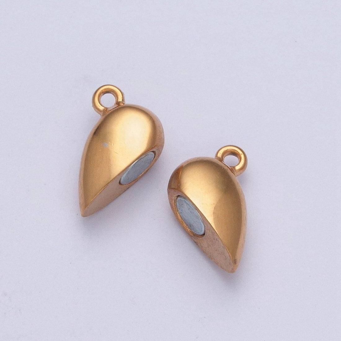 Gold Filled Magnetic Heart Connector Closure in Gold &amp; Silver  G-096 G-097