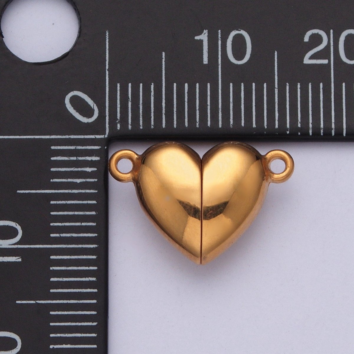 Gold Filled Magnetic Heart Connector Closure in Gold &amp; Silver  G-096 G-097