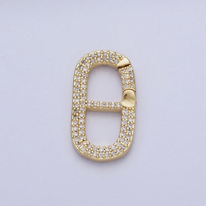 Gold Filled Micro Pave CZ Soda Pull Tab Spring Gate Clasps For DIY Jewelry Making in Gold, Silver, Rose Gold, Black  L-850 L-851 L-852 L-853