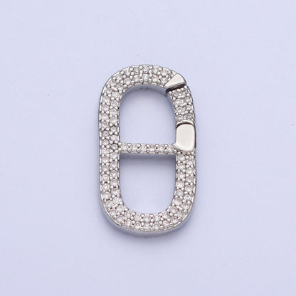 Gold Filled Micro Pave CZ Soda Pull Tab Spring Gate Clasps For DIY Jewelry Making in Gold, Silver, Rose Gold, Black  L-850 L-851 L-852 L-853