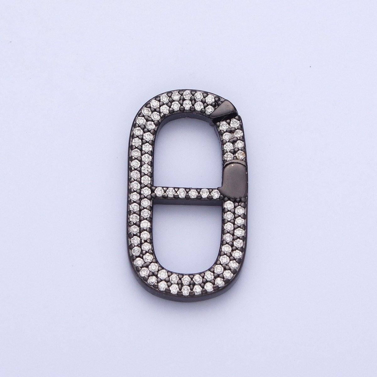Gold Filled Micro Pave CZ Soda Pull Tab Spring Gate Clasps For DIY Jewelry Making in Gold, Silver, Rose Gold, Black  L-850 L-851 L-852 L-853