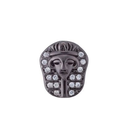 Gold Filled Micro Paved Ancient Egyptian Pharaoh Egyptian Headdress Bead | B-057
