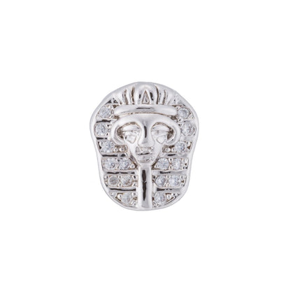 Gold Filled Micro Paved Ancient Egyptian Pharaoh Egyptian Headdress Bead | B-057