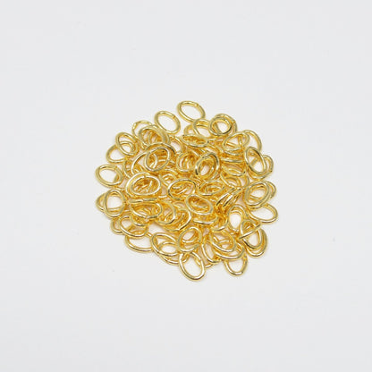 1Pack(10pcs) Gold Filled Oval Open Jump Ring 5mm L-184