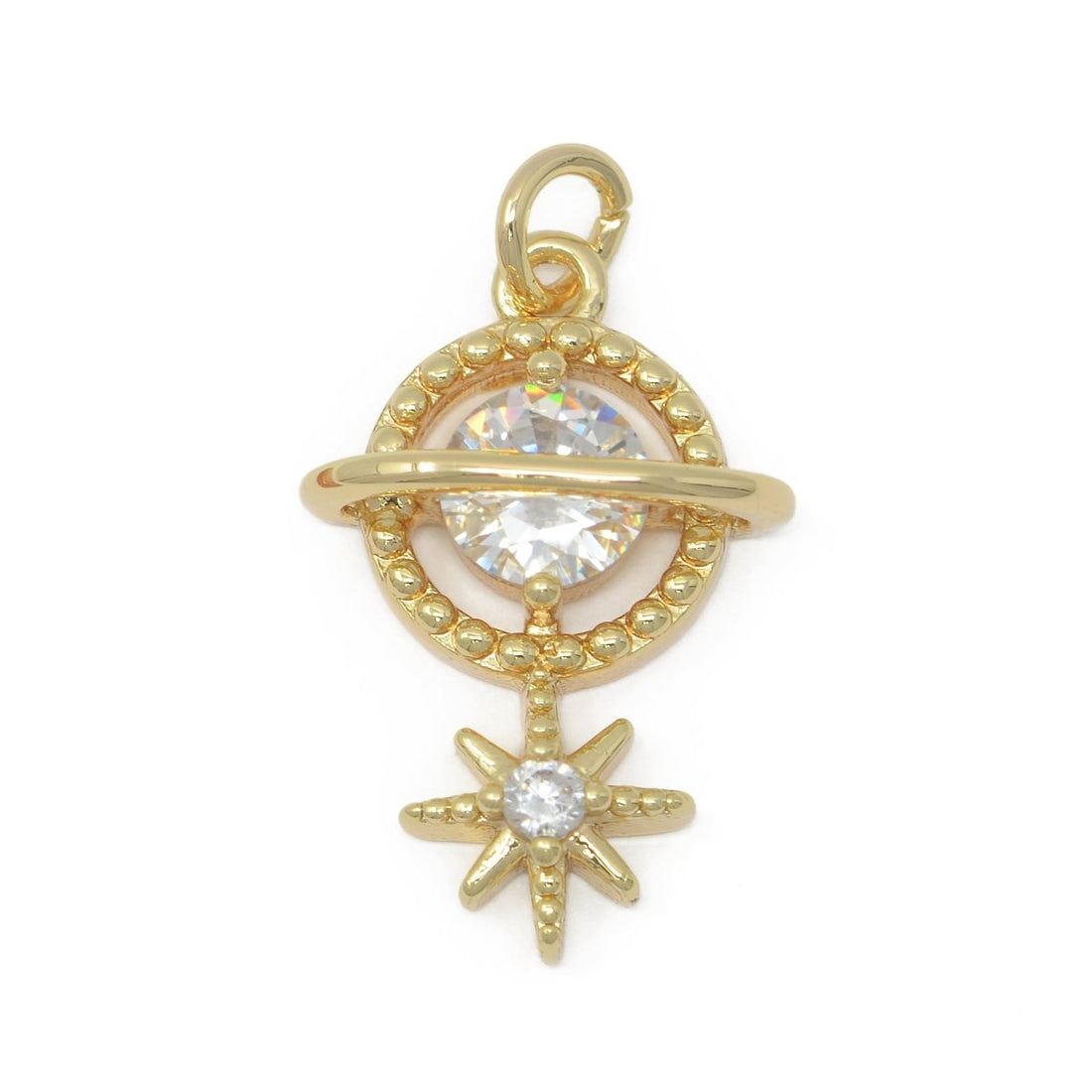 Gold Filled Planet and Star Charm M-386