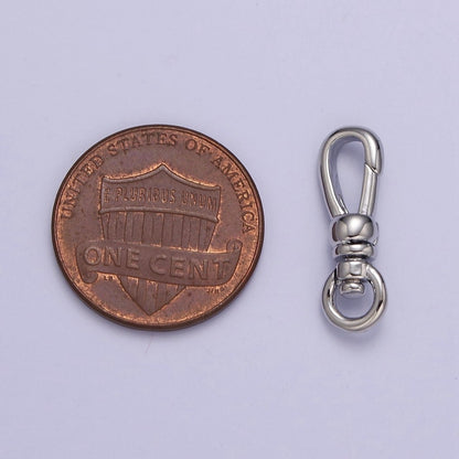 Gold Filled Push Gate Snap Clasps Closure with Round Swivel in Gold &amp; Silver L-719 L-720