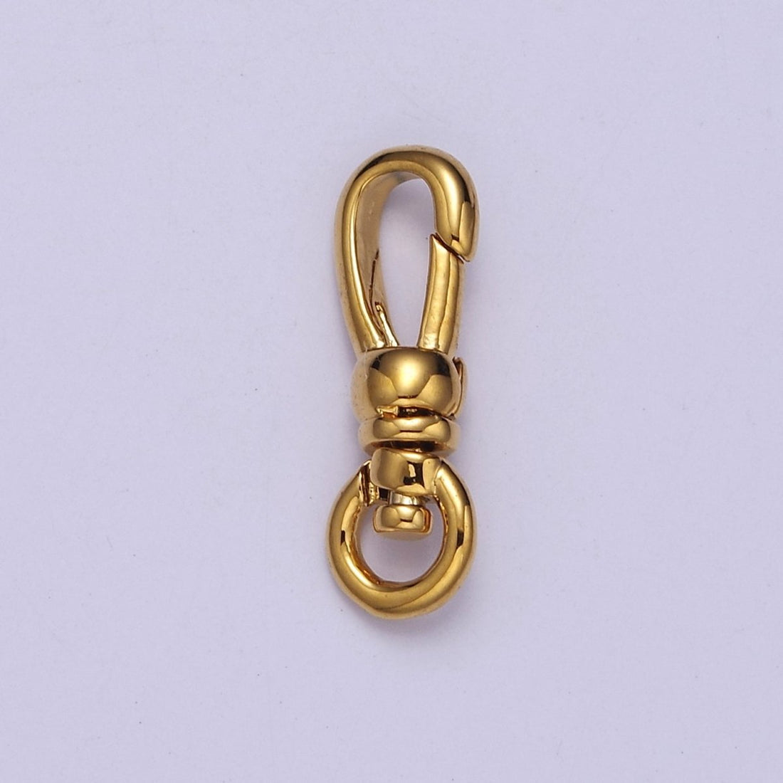 Gold Filled Push Gate Snap Clasps Closure with Round Swivel in Gold &amp; Silver L-719 L-720