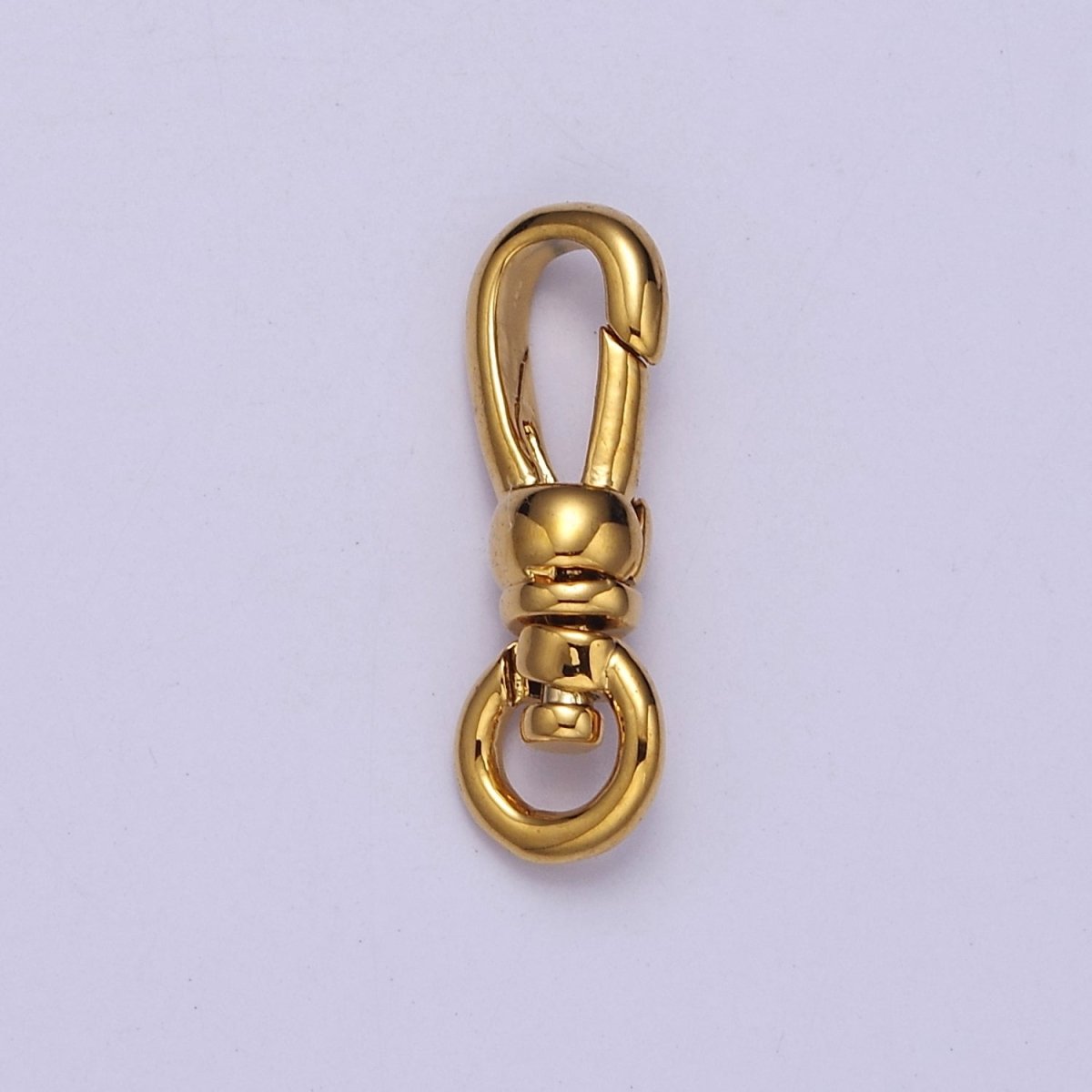 Gold Filled Push Gate Snap Clasps Closure with Round Swivel in Gold &amp; Silver L-719 L-720
