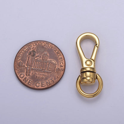 Gold Filled Push In Clasp, Plain Lobster Clasp, Enhancer Link to Charms, 25X10mm L-662 L-663