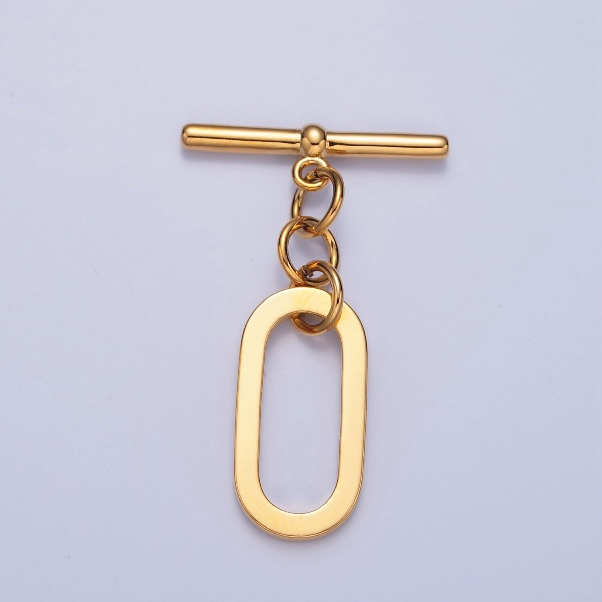 Gold Filled Rectangular Long Oval Toggle Clasps Closure in Gold &amp; Silver  L-747~L-749