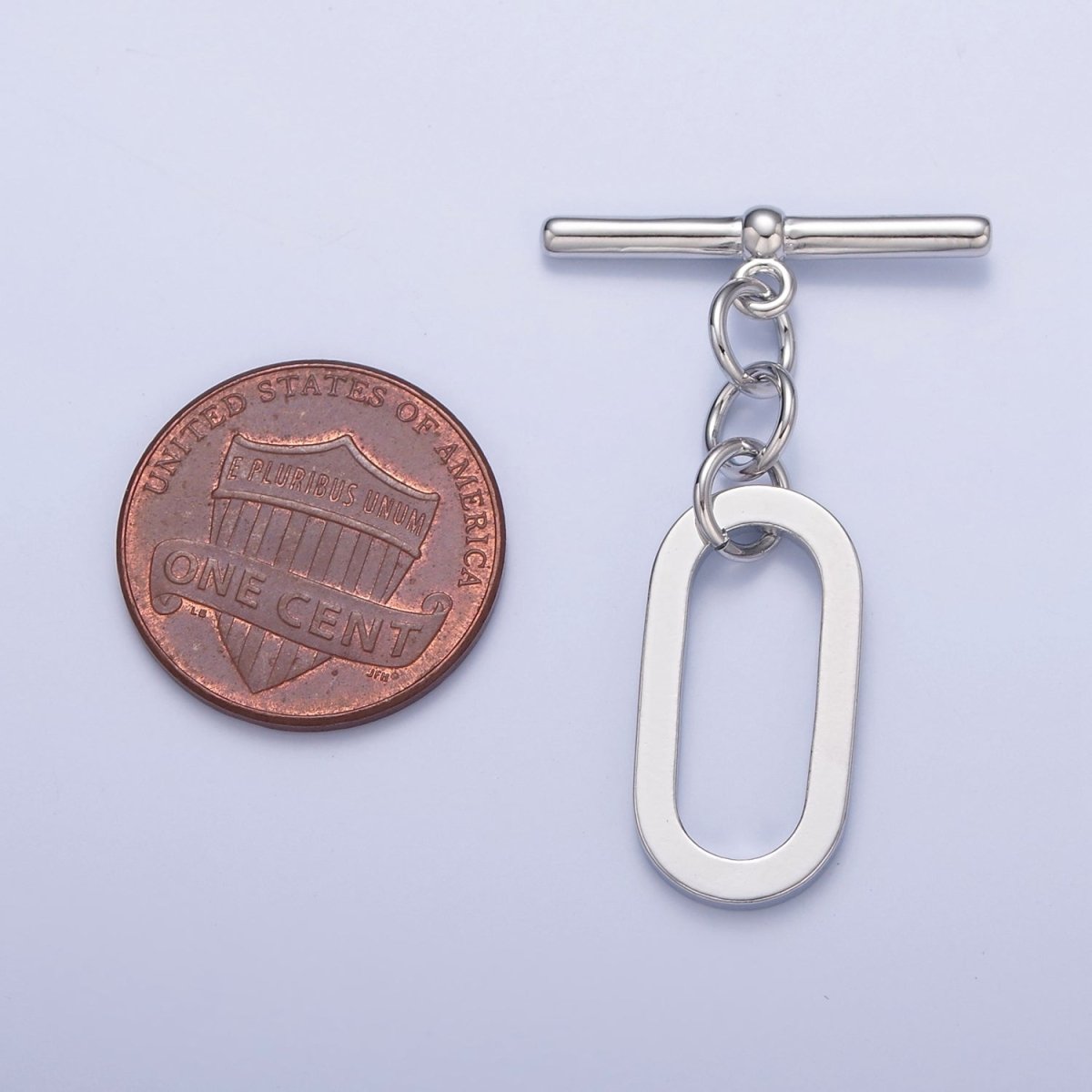 Gold Filled Rectangular Long Oval Toggle Clasps Closure in Gold &amp; Silver  L-747~L-749