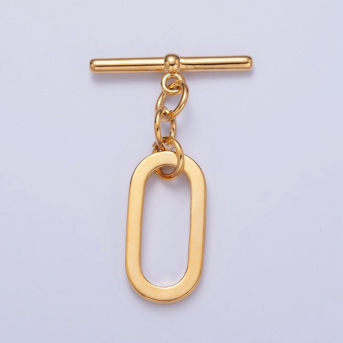Gold Filled Rectangular Long Oval Toggle Clasps Closure in Gold &amp; Silver  L-747~L-749
