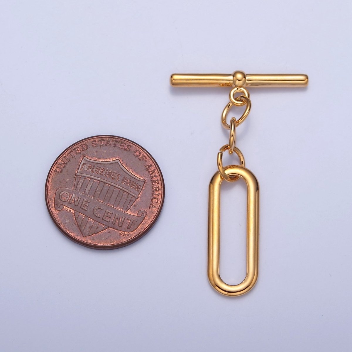 Gold Filled Rectangular Oval Toggle Clasps Closure in Gold &amp; Silver L-753~L-755
