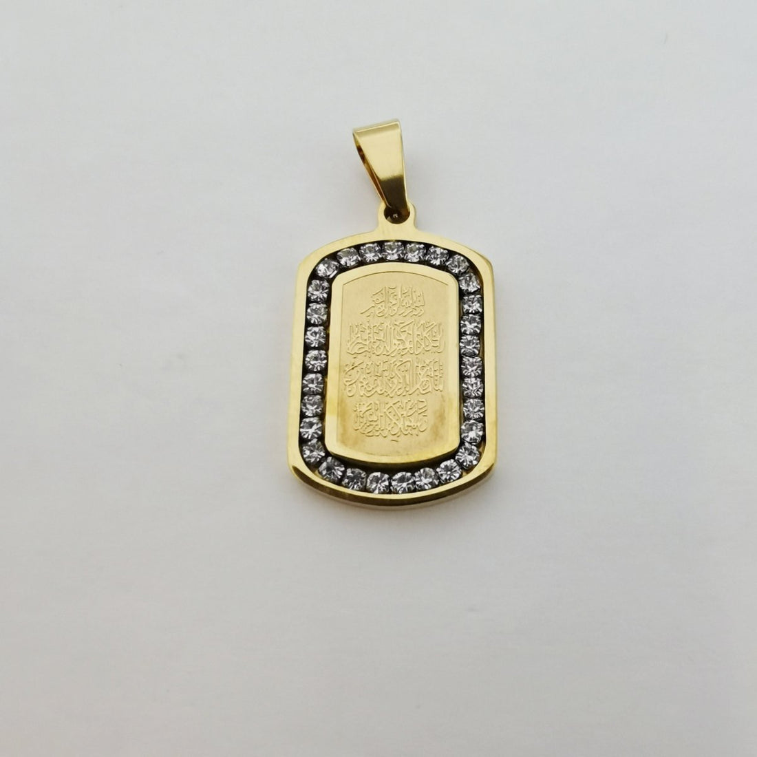 Gold Filled Rectangular Script charm, Cubic Zirconia Jewels, Micro Diamond Paved, Script Charm J-788
