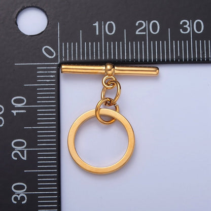 Gold Filled Round Toggle Clasps Closure in Gold &amp; Silver  L-750~L-752
