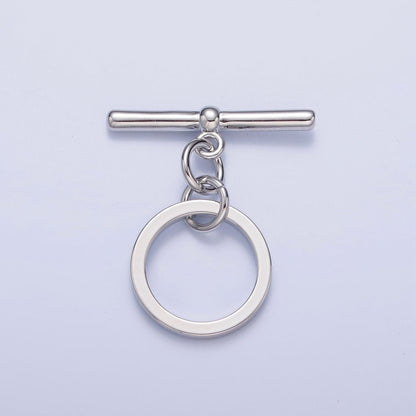 Gold Filled Round Toggle Clasps Closure in Gold &amp; Silver  L-750~L-752