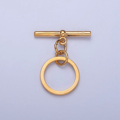Gold Filled Round Toggle Clasps Closure in Gold &amp; Silver  L-750~L-752