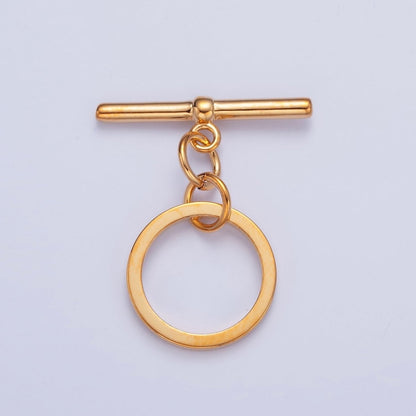 Gold Filled Round Toggle Clasps Closure in Gold &amp; Silver  L-750~L-752