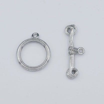 Gold Filled Rustic Wire Toggle Clasp For DIY Jewelry Making Necklace Anklet Bracelet  L-318~L-319