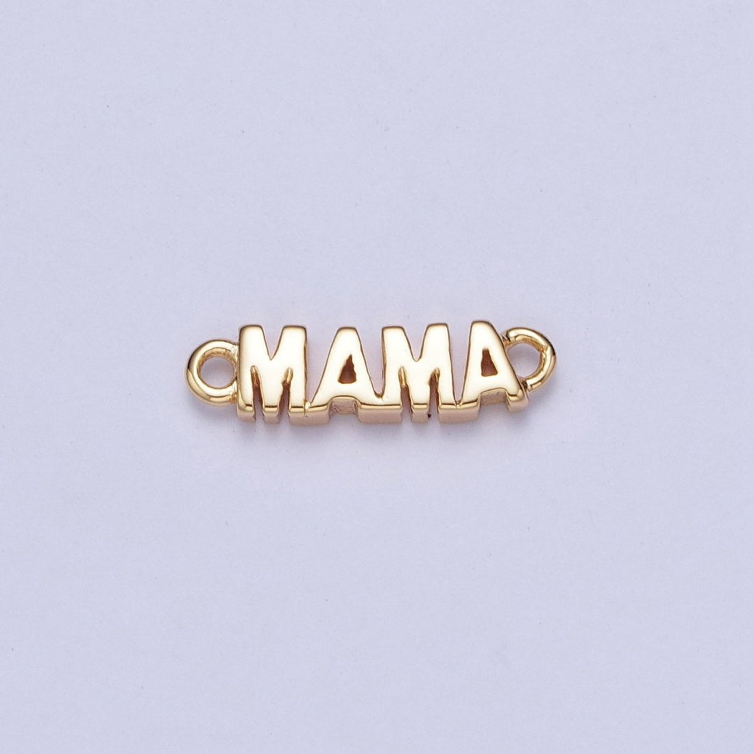 Gold Filled S925 Sterling Silver MAMA Script Charm Link Connector For Mother&