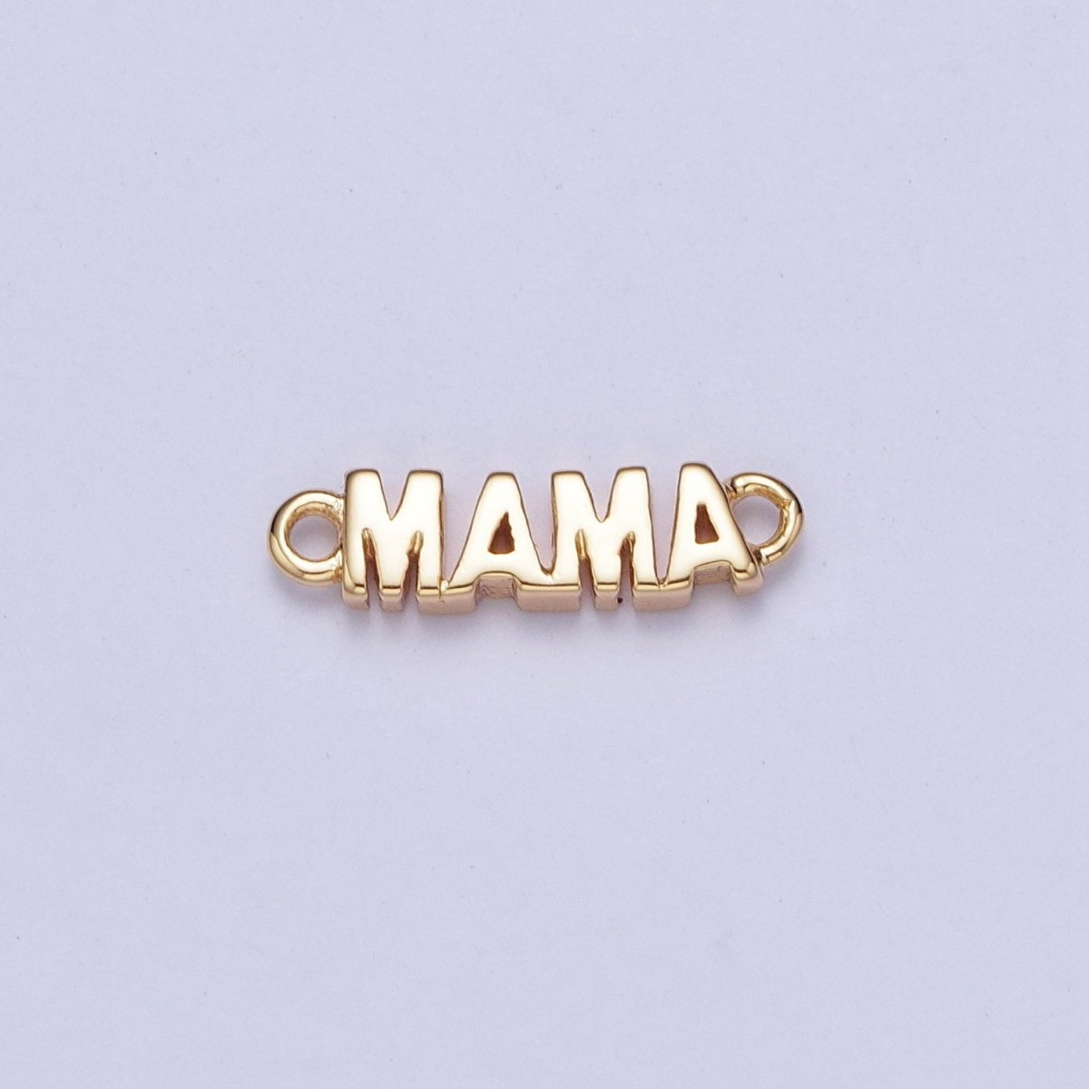 Gold Filled S925 Sterling Silver MAMA Script Charm Link Connector For Mother&