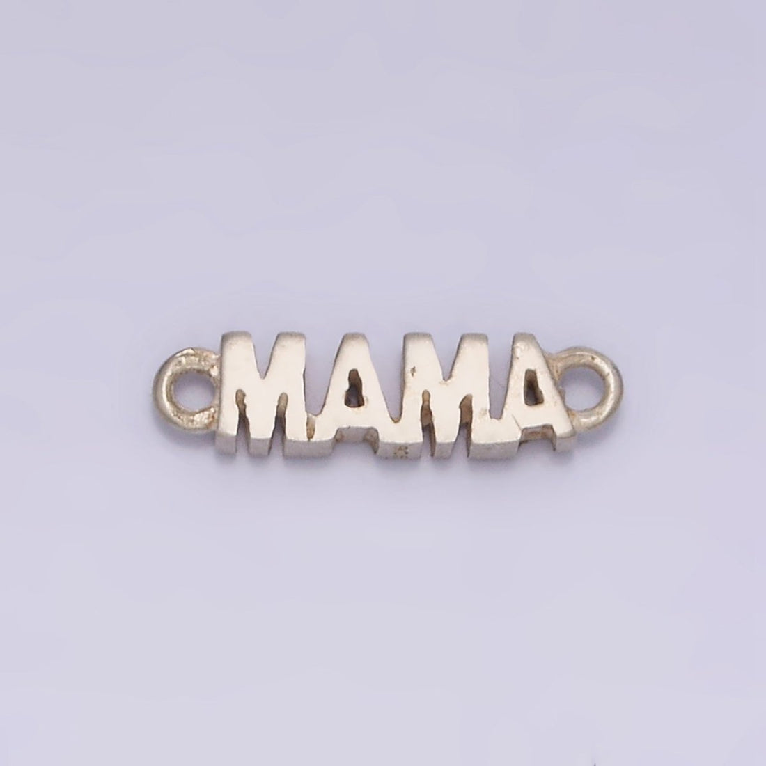 Gold Filled S925 Sterling Silver MAMA Script Charm Link Connector For Mother&