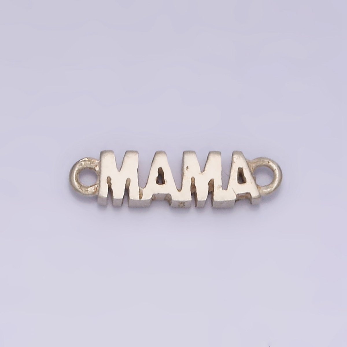 Gold Filled S925 Sterling Silver MAMA Script Charm Link Connector For Mother&