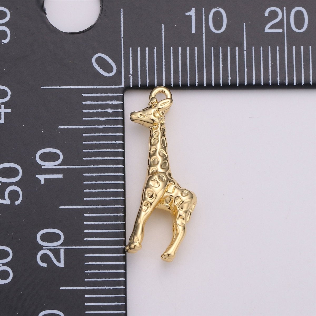 Gold Filled Safari Animal 3D Giraffe Charm in Gold &amp; Silver | C-721 C-525