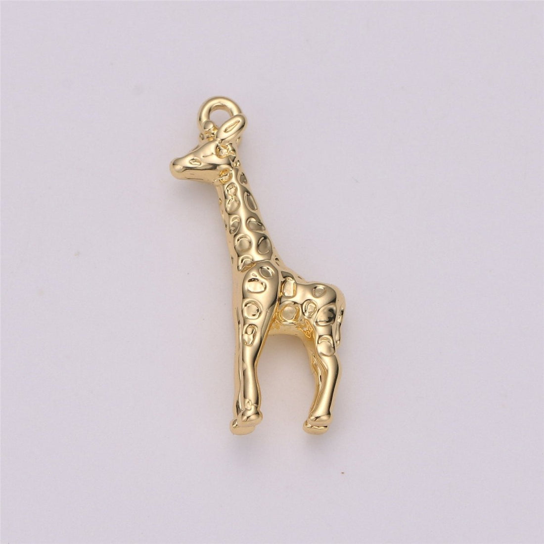 Gold Filled Safari Animal 3D Giraffe Charm in Gold &amp; Silver | C-721 C-525