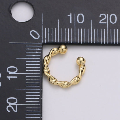 Gold Filled Simple Twist Earcuffs - AI-094