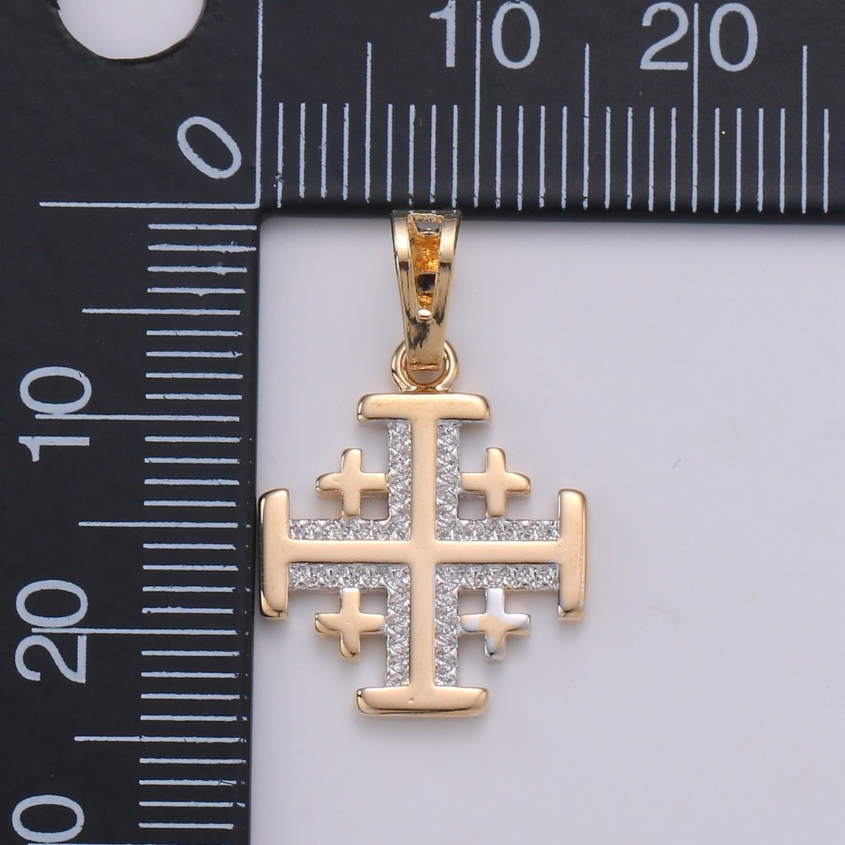 Gold Filled Square Cross Pendants  J-109
