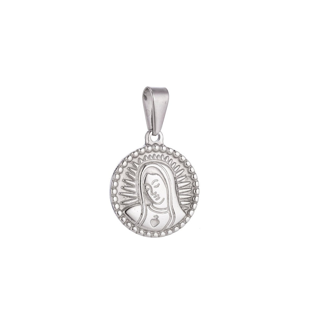 Gold Filled Stainless Steel Mary Mother Jesus Glooming Charm Pendant w/ Bails Findings for Earring Necklace Jewelry Making Supplies J-349