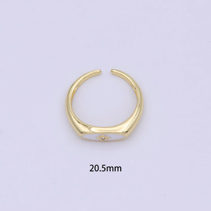 Gold Filled Star Signet Gold • Ring Dainty Band Minimalist • Open Adjustable Ring Stackable Simple Minimalistic S-379 ~ S-381
