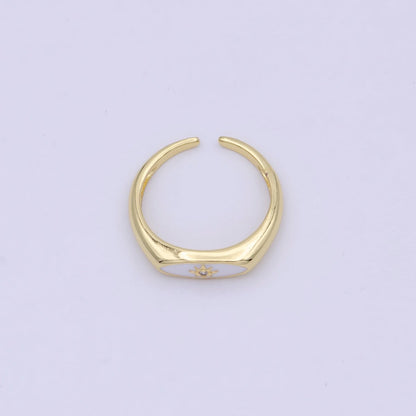 Gold Filled Star Signet Gold • Ring Dainty Band Minimalist • Open Adjustable Ring Stackable Simple Minimalistic S-379 ~ S-381