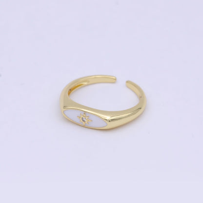 Gold Filled Star Signet Gold • Ring Dainty Band Minimalist • Open Adjustable Ring Stackable Simple Minimalistic S-379 ~ S-381