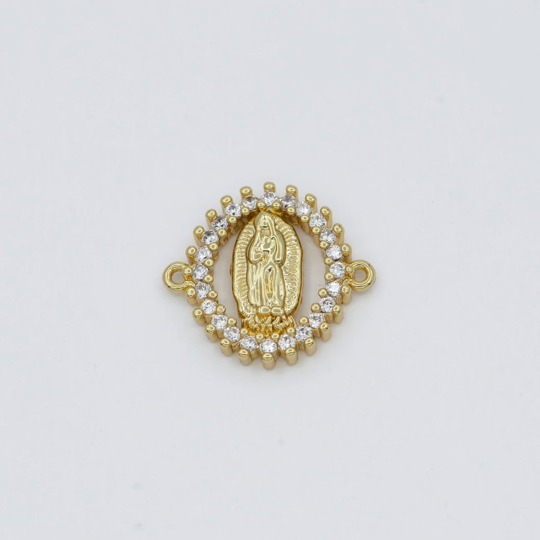 Gold Filled Virgin Mary Charm Connectors Link Connector for Bracelet Necklace F-829