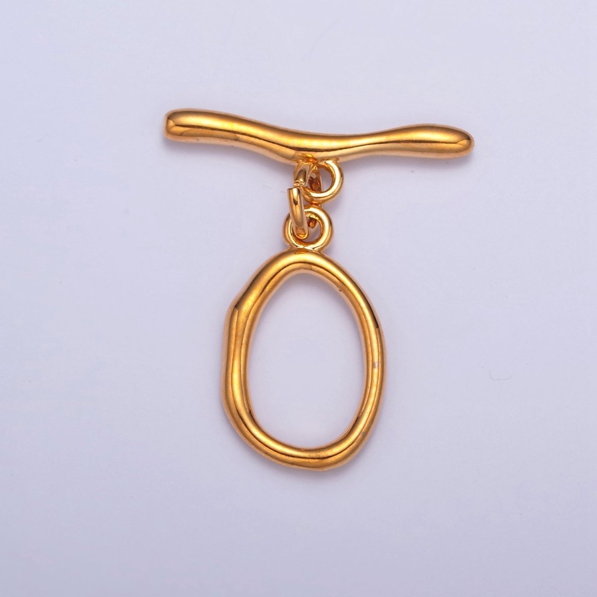 Gold Filled Wavy Geometric Toggle Clasps Closure in Gold &amp; Silver  L-756~L-758