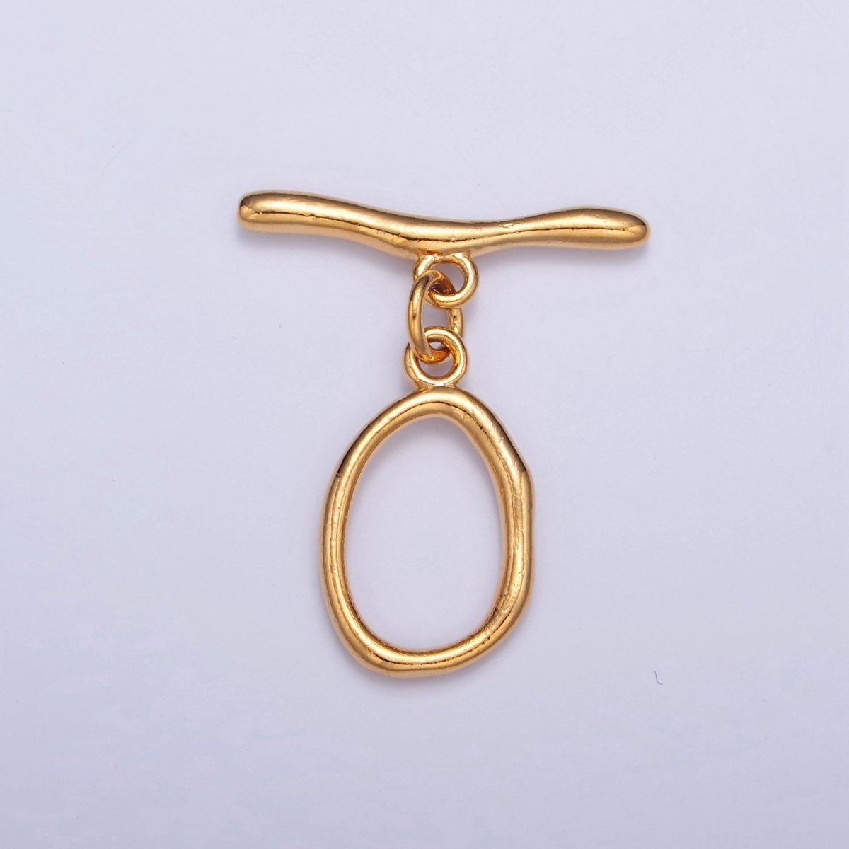 Gold Filled Wavy Geometric Toggle Clasps Closure in Gold &amp; Silver  L-756~L-758