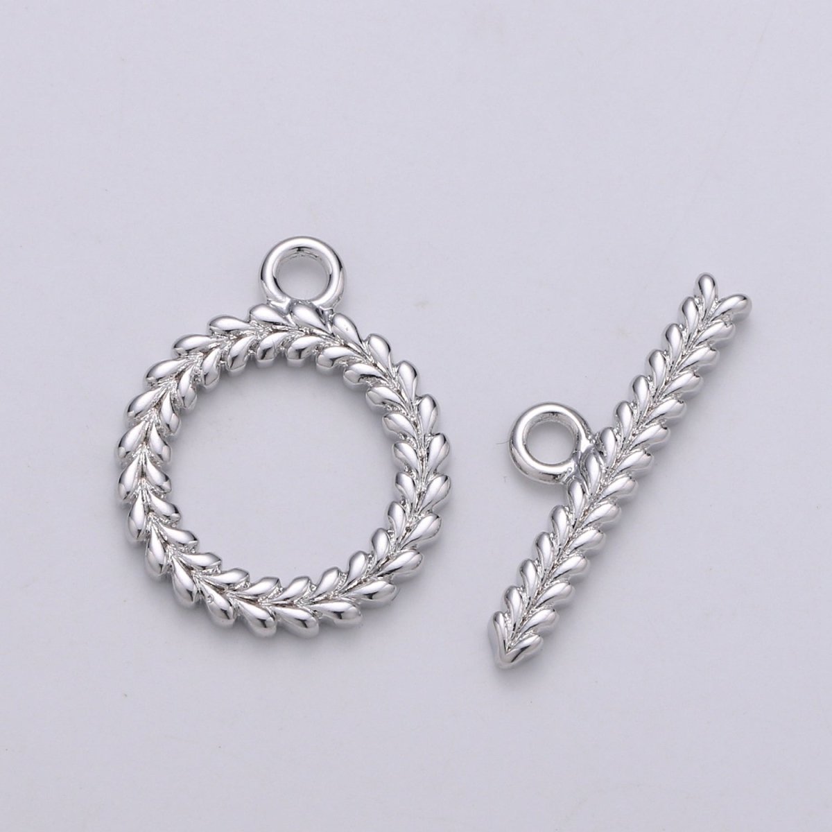 Gold Filled Wreath Classic Twist Toggle Clasp For DIY Jewelry Making  L-065~L-066