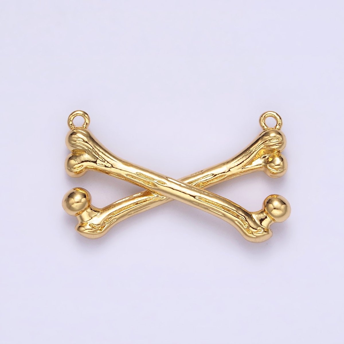 Gold Filled X Crossed Textured Bone Skeleton Connector in Gold &amp; Silver G-711 G-712