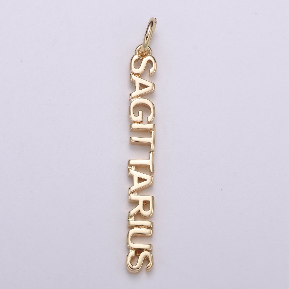 Gold Filled Zodiac Sign Script Words Mini Charm in Gold &amp; Silver | A-A1815-A-A1820 | A-A1839-A-A1844
