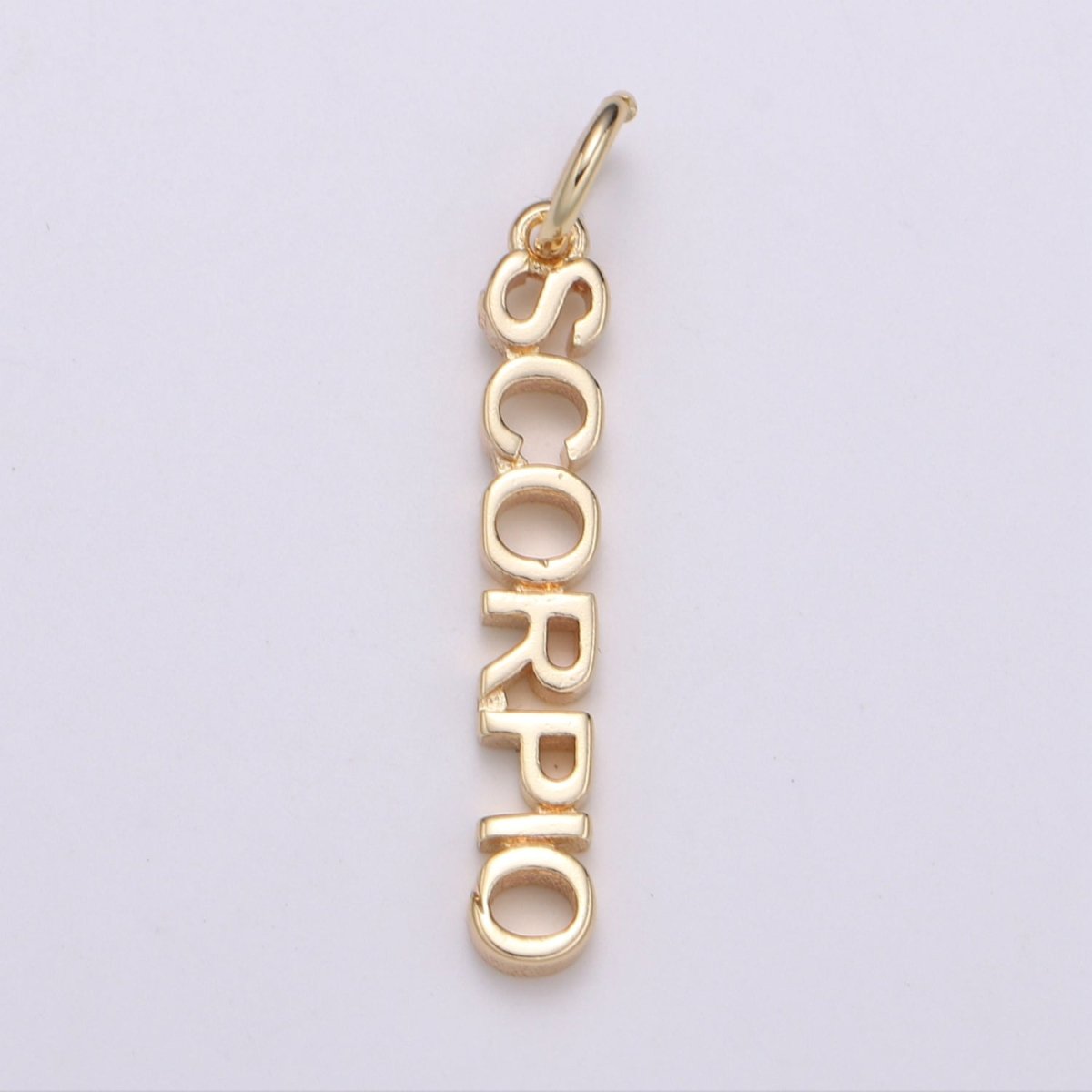 Gold Filled Zodiac Sign Script Words Mini Charm in Gold &amp; Silver | A-A1815-A-A1820 | A-A1839-A-A1844