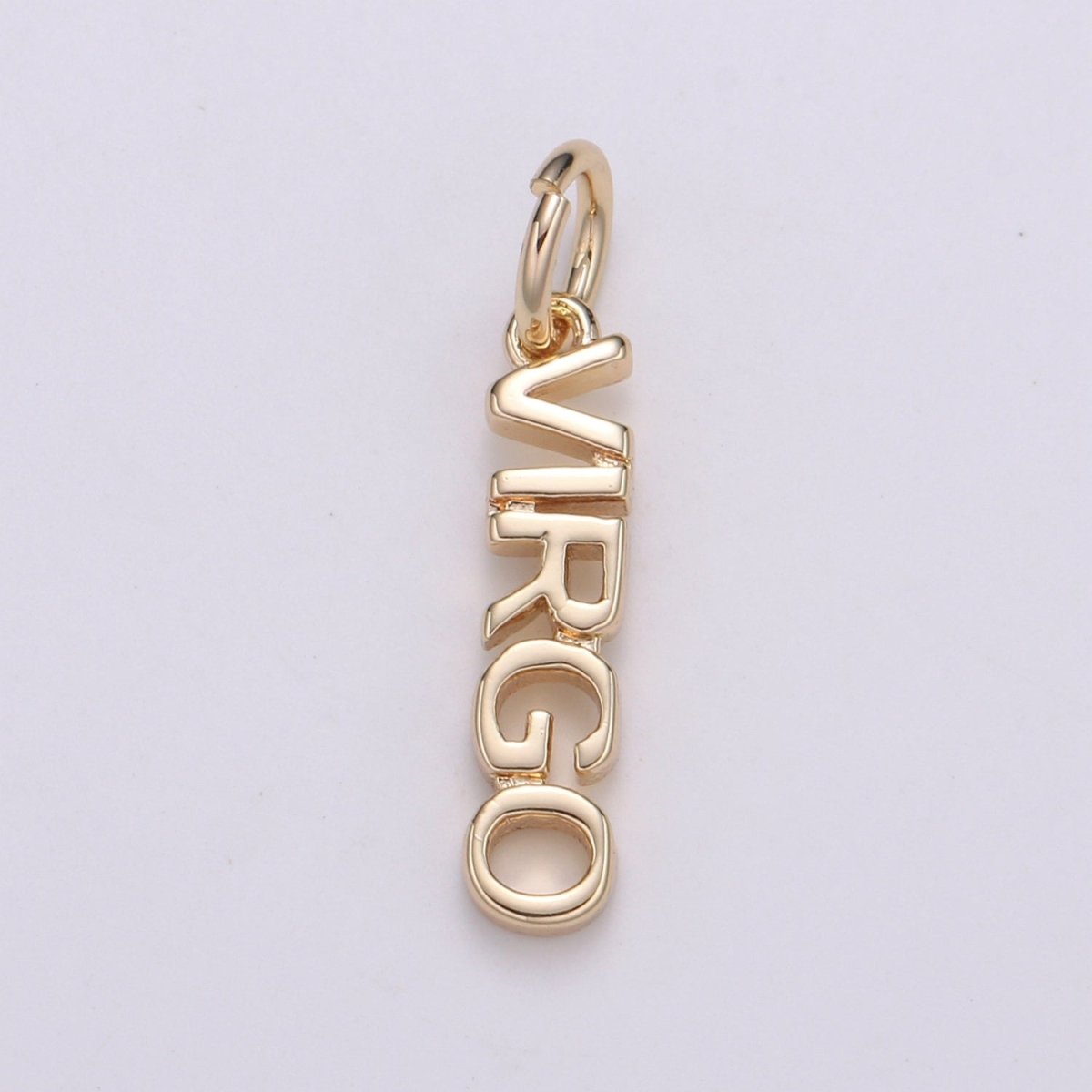 Gold Filled Zodiac Sign Script Words Mini Charm in Gold &amp; Silver | A-A1815-A-A1820 | A-A1839-A-A1844
