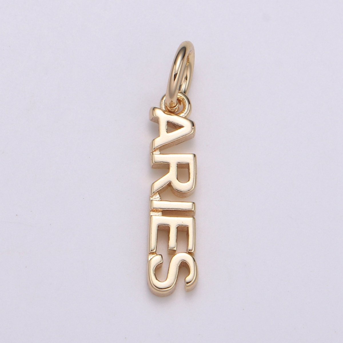 Gold Filled Zodiac Sign Script Words Mini Charm in Gold &amp; Silver | A-A1815-A-A1820 | A-A1839-A-A1844
