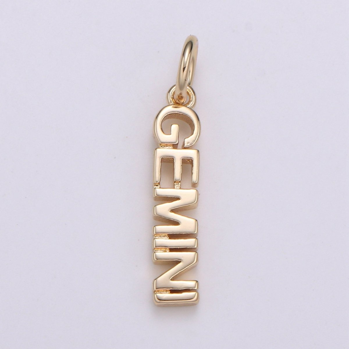 Gold Filled Zodiac Sign Script Words Mini Charm in Gold &amp; Silver | A-A1815-A-A1820 | A-A1839-A-A1844
